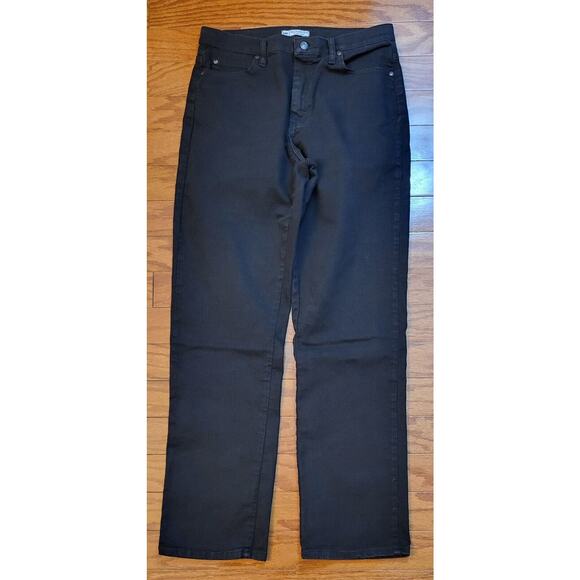 Lee Relaxed Fit Jeans Women Size 12L High-Rise Black Denim - Picture 1 of 16